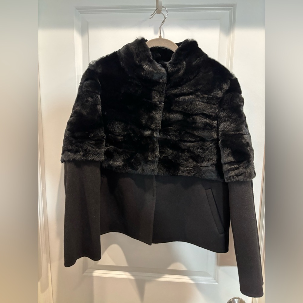 Bugatelli Rabbit and Felt Coat-Size Small